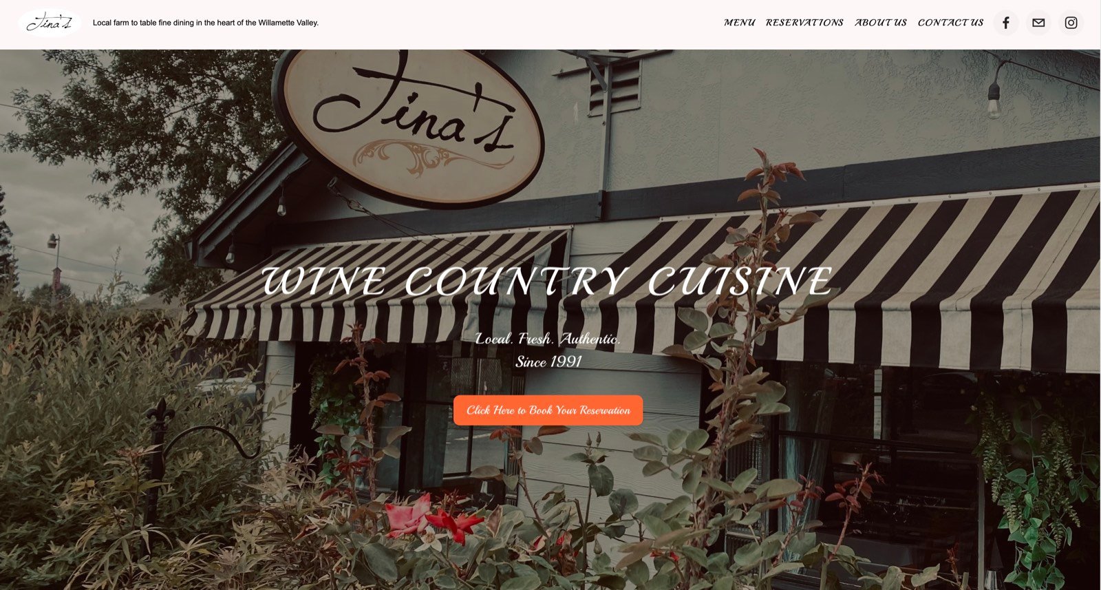 Tina's of Dundee website
